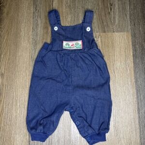 Vintage Carter's Infant Overalls Size 3 Months (13lbs) Blue Farm Made In USA‎